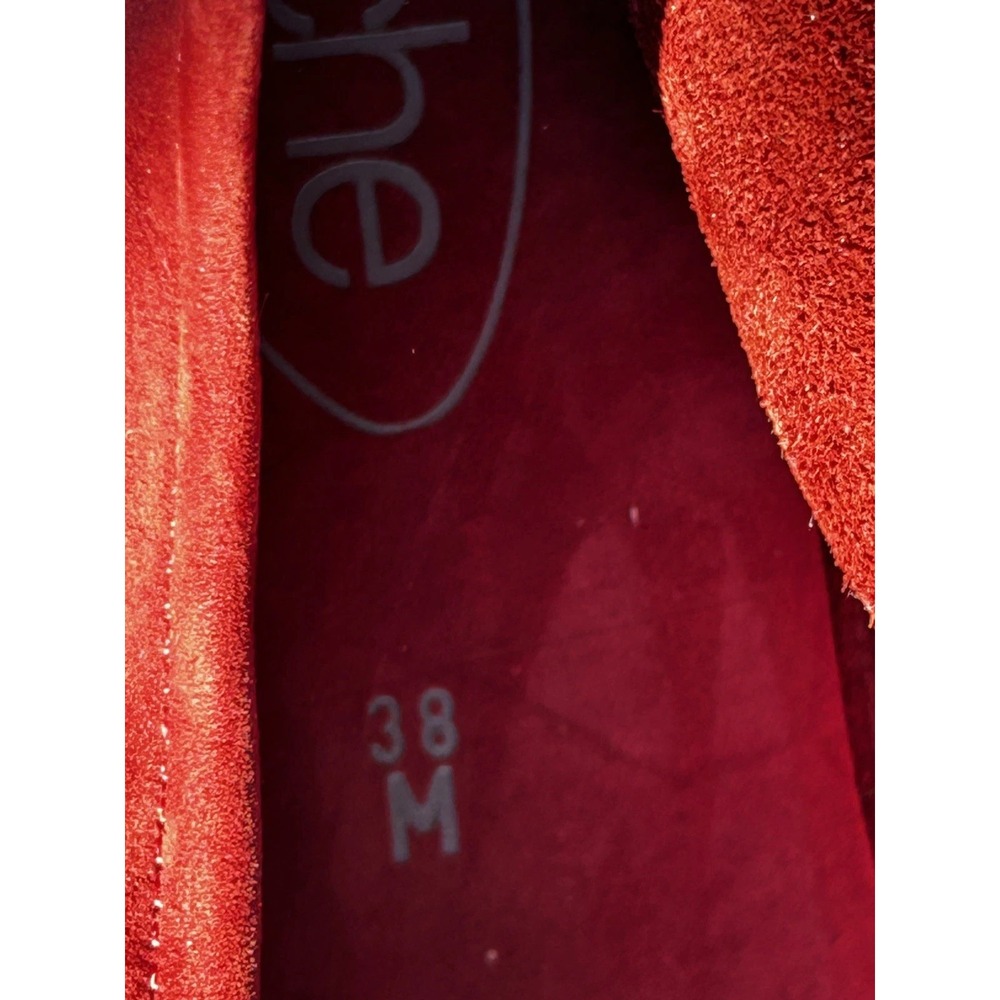 Arche Women's Red Burgandy Nubuck Ballerina Suede Slip On Shoes Round Heel 38 - Picture 10 of 11